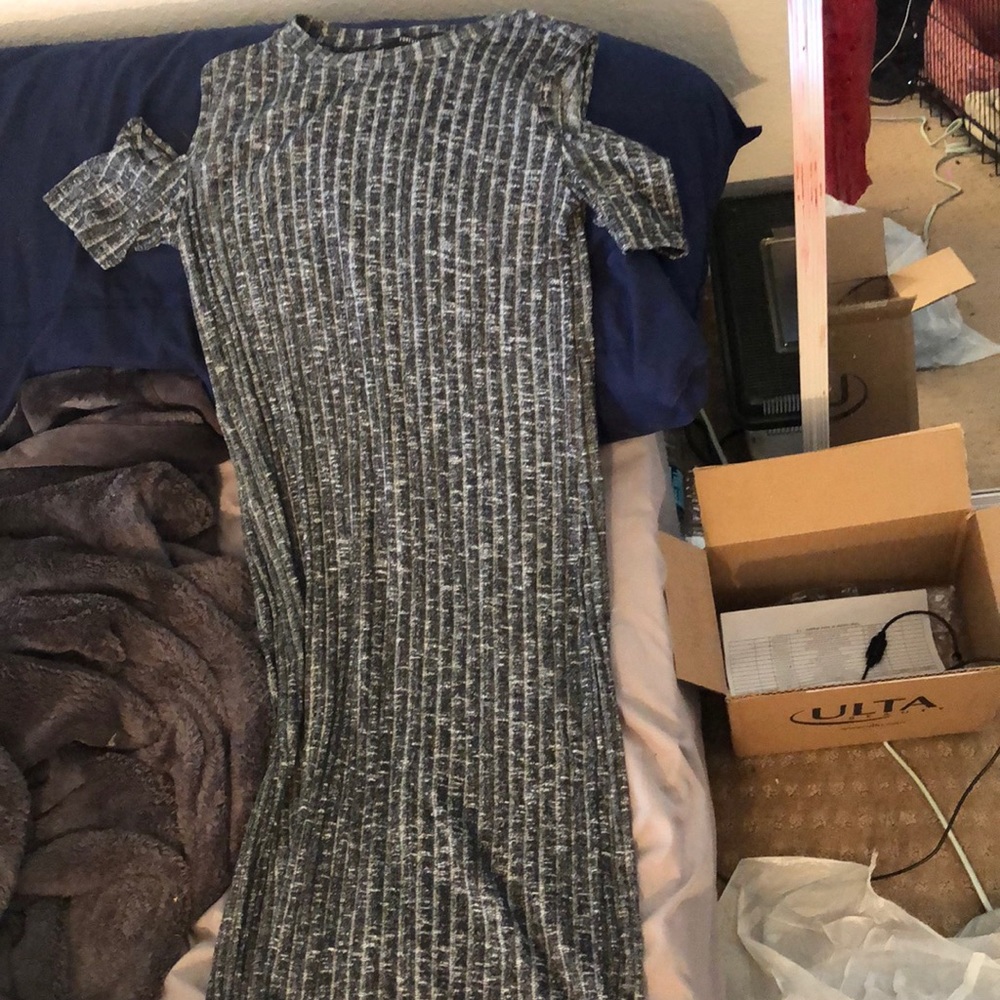 Shoulderless sweater dress